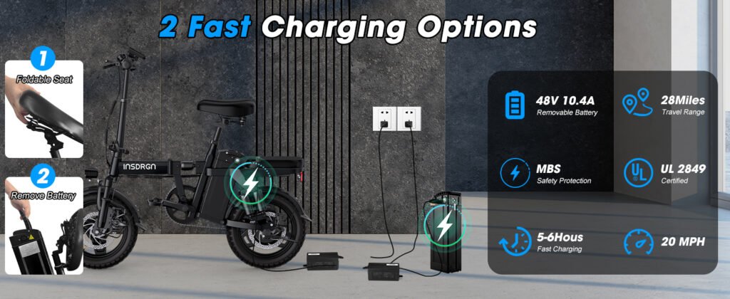 INSDRGN electric bike fast battery
