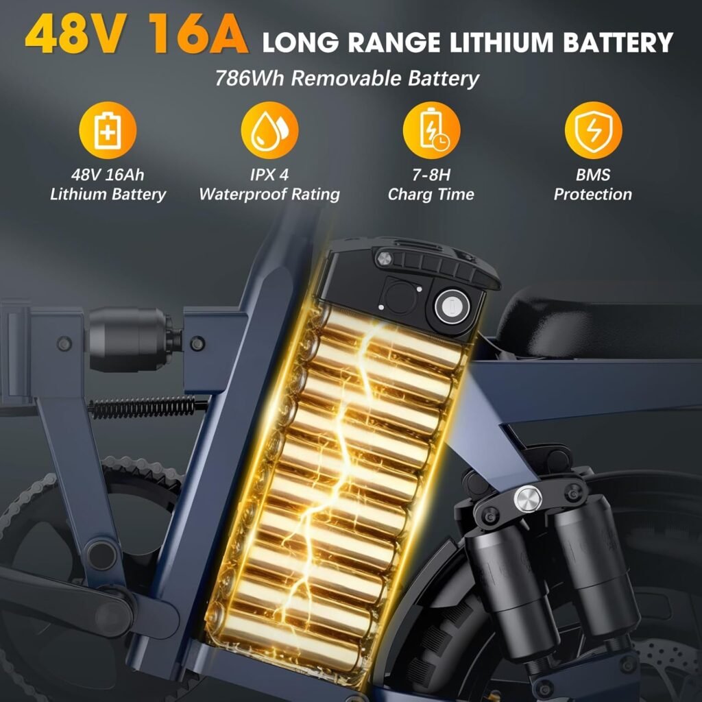 INSDRGN 14 inch electric bike folded for small space storage