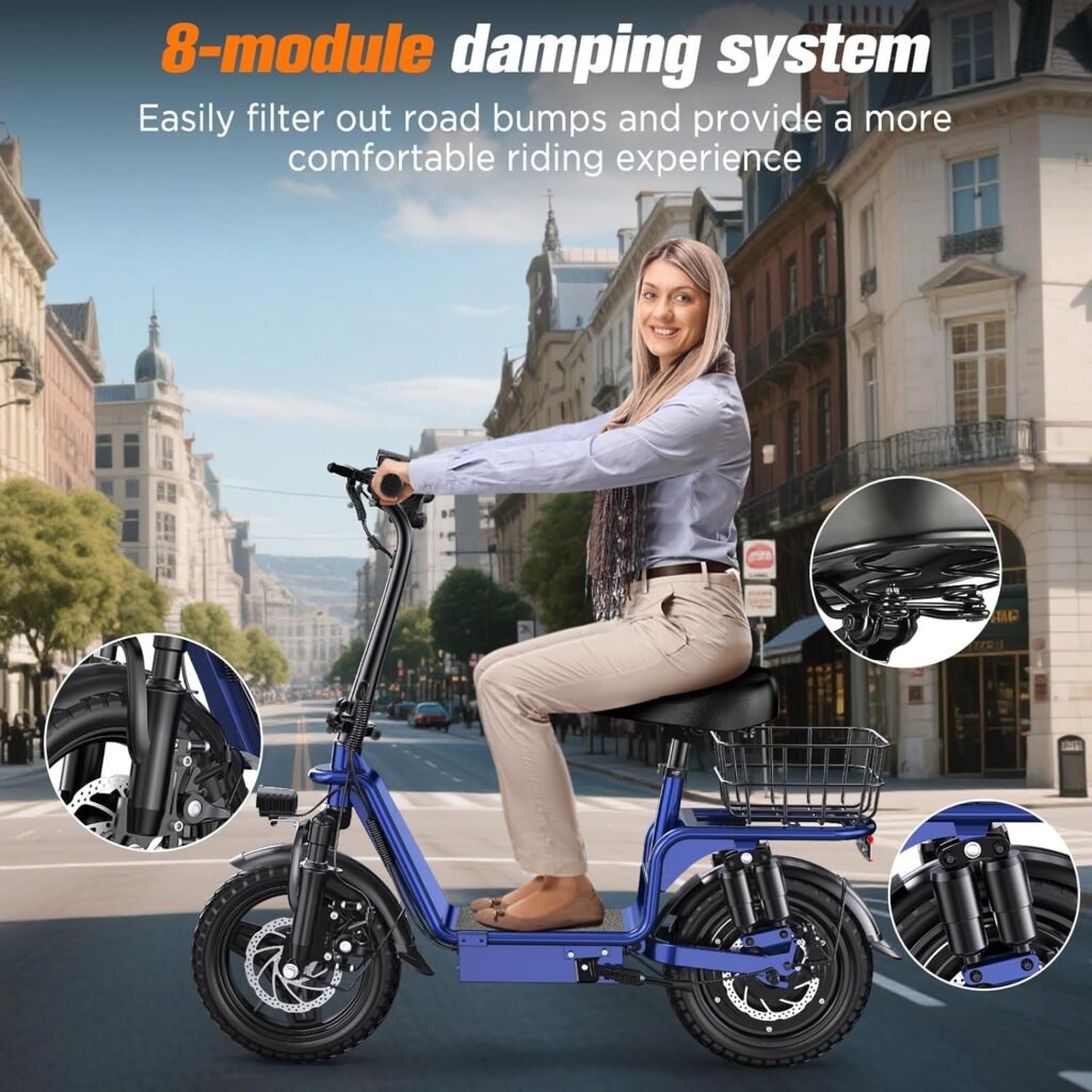 INSDRGN electric scooter with seat for adults in urban riding